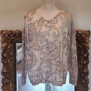 J-jill BRLYIMPERL Tan Sweater Ladies Size XS